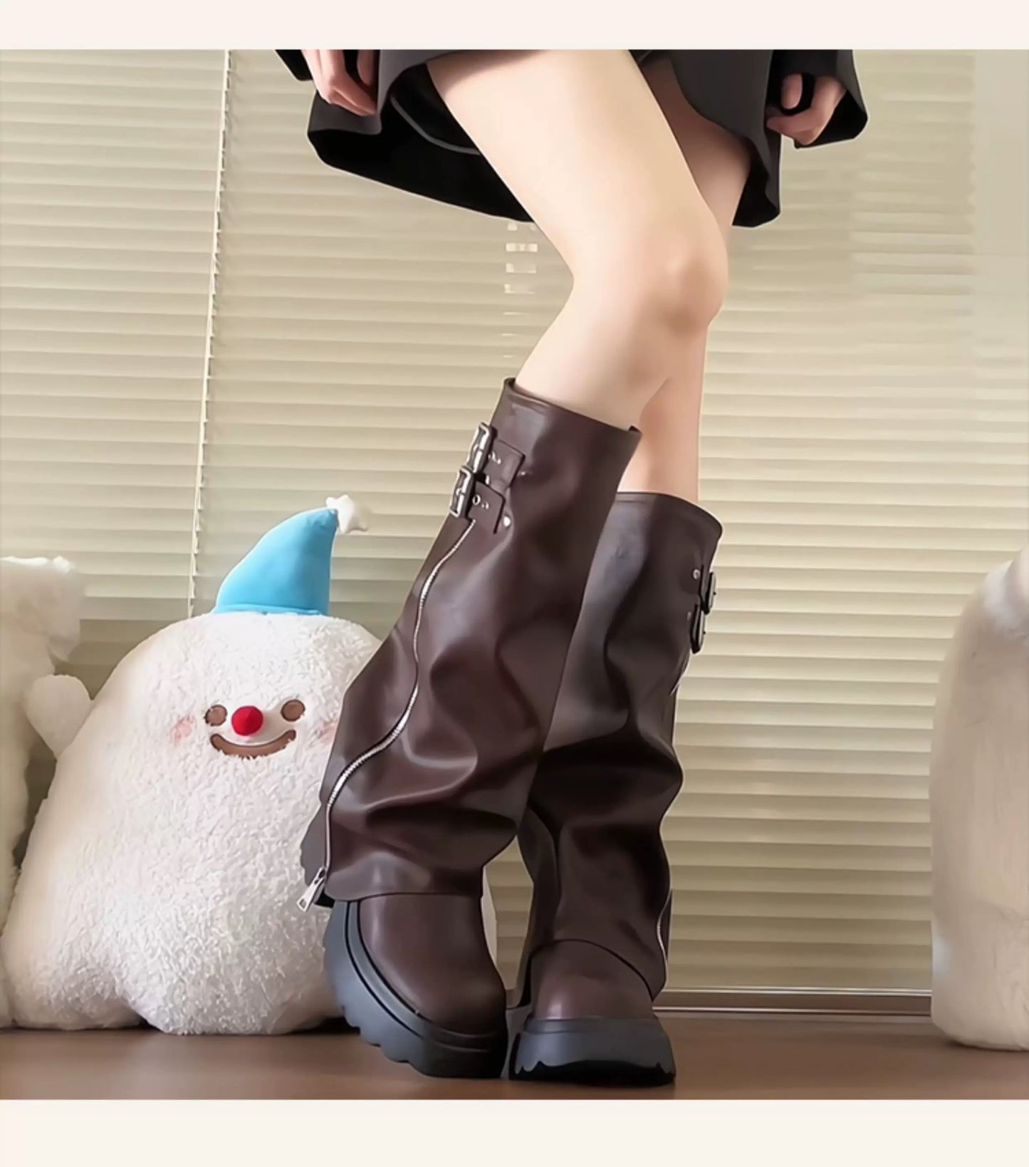 Women’s High-Knee Fashion Rider Boots S0001