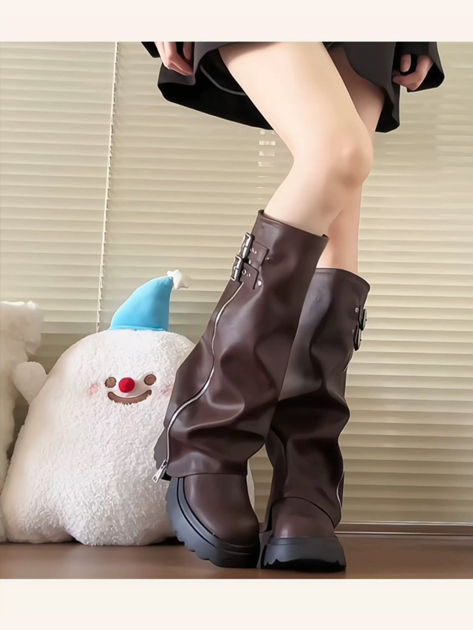 Women’s High-Knee Fashion Rider Boots S0001