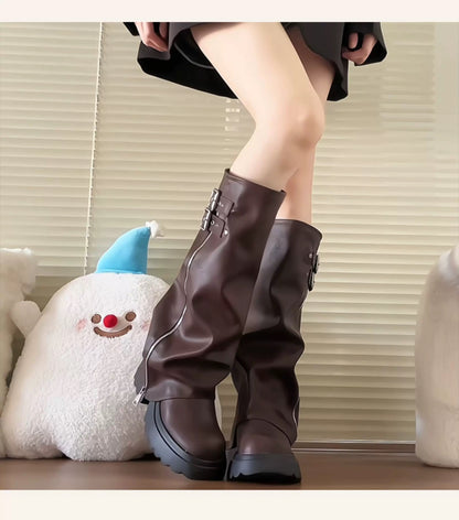 Women’s High-Knee Fashion Rider Boots S0001