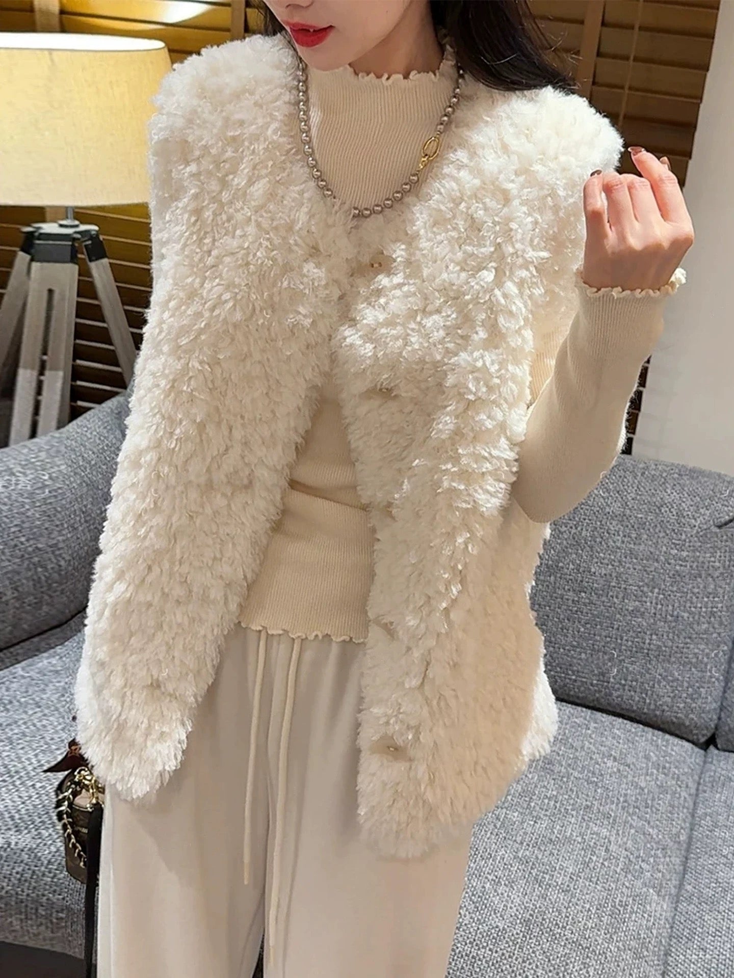 Women’s Sherpa Fleece Thermal Vest C0004