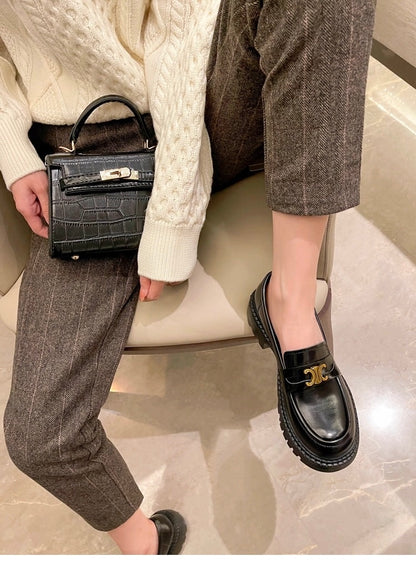 Arc de Triomphe Buckle Leather Shoes S0005