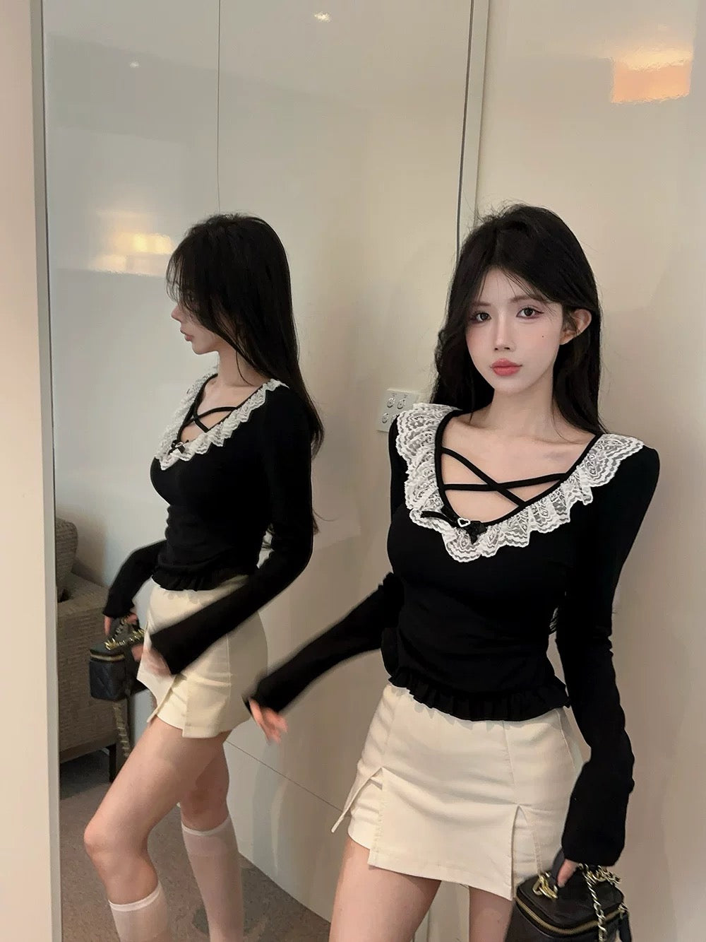 Black Lace Sweet & Sexy Top T0042