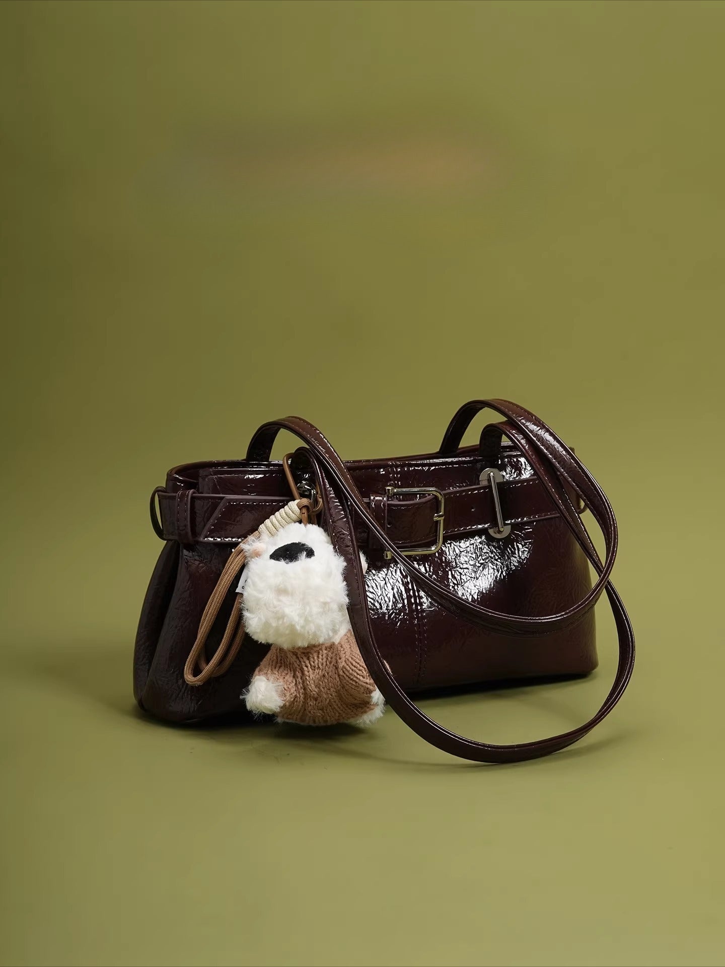 Vintage large capacity shoulder armpit bag b0321