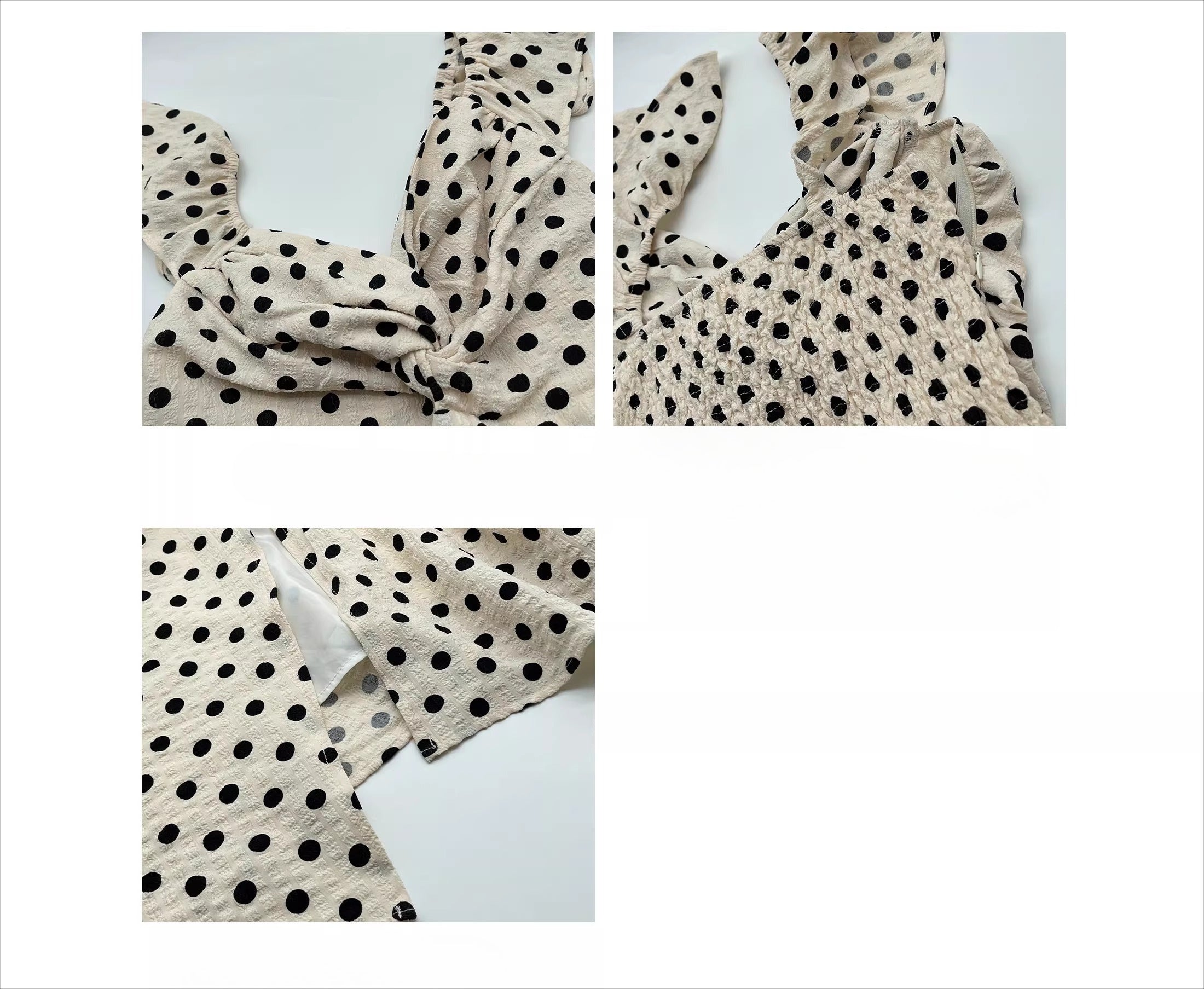 French haute couture polka dot dress FE0503