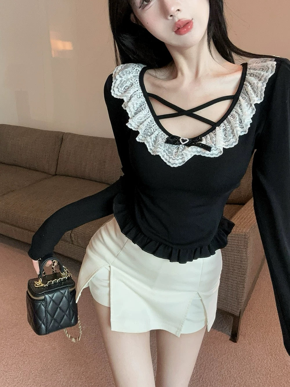 Black Lace Sweet & Sexy Top T0042