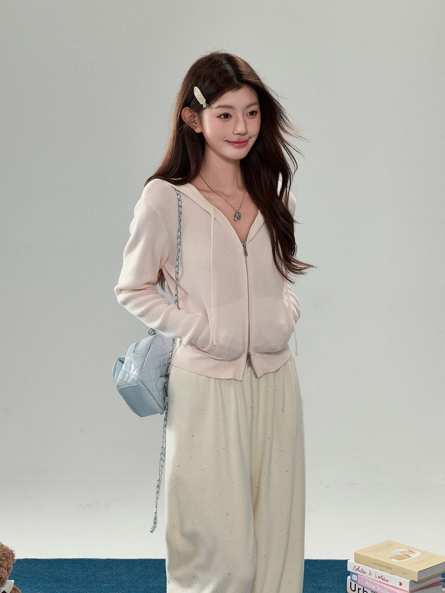 Women’s Soft Pink Knit Cardigan C0009