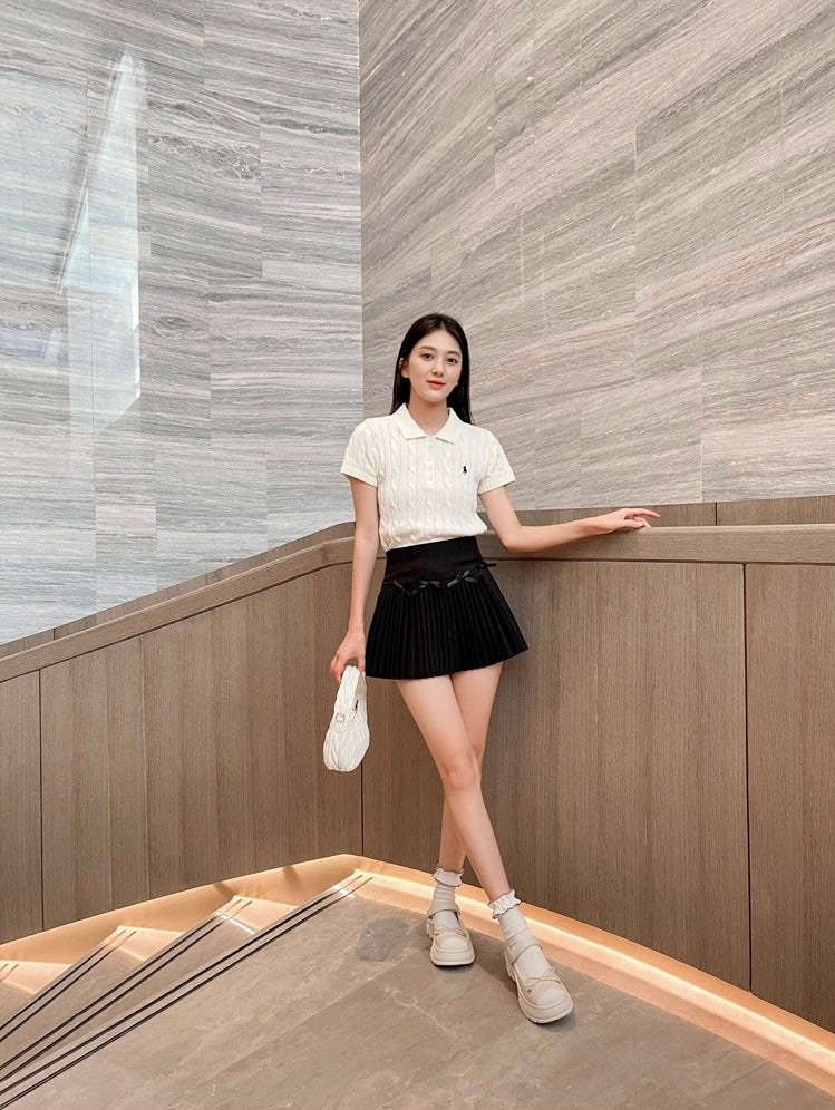 French Bowknot Chunky Platform Loafers S0007