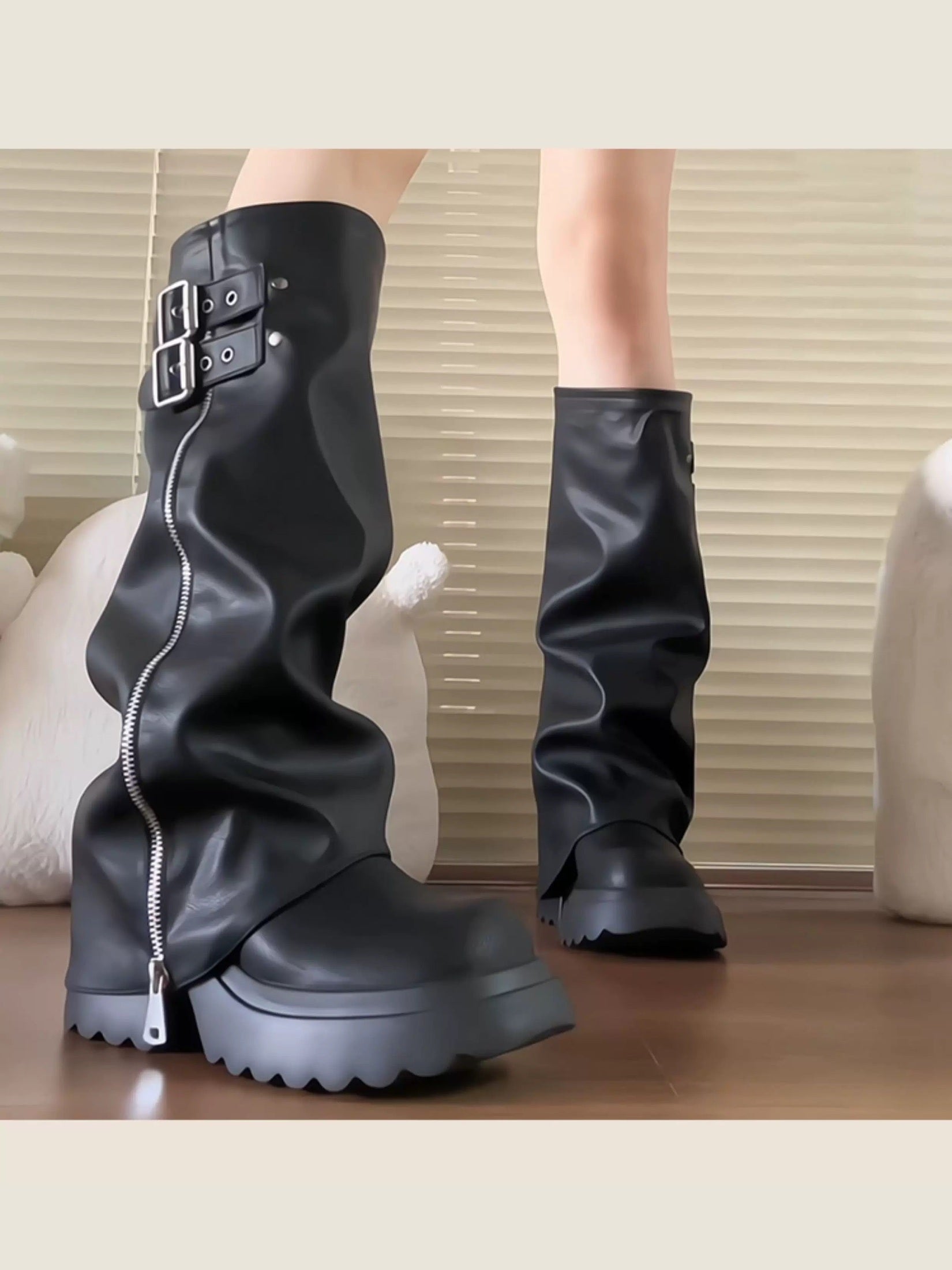 Women’s High-Knee Fashion Rider Boots S0001