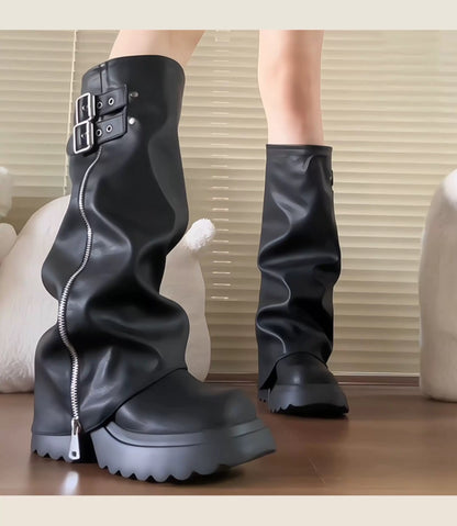 Women’s High-Knee Fashion Rider Boots S0001