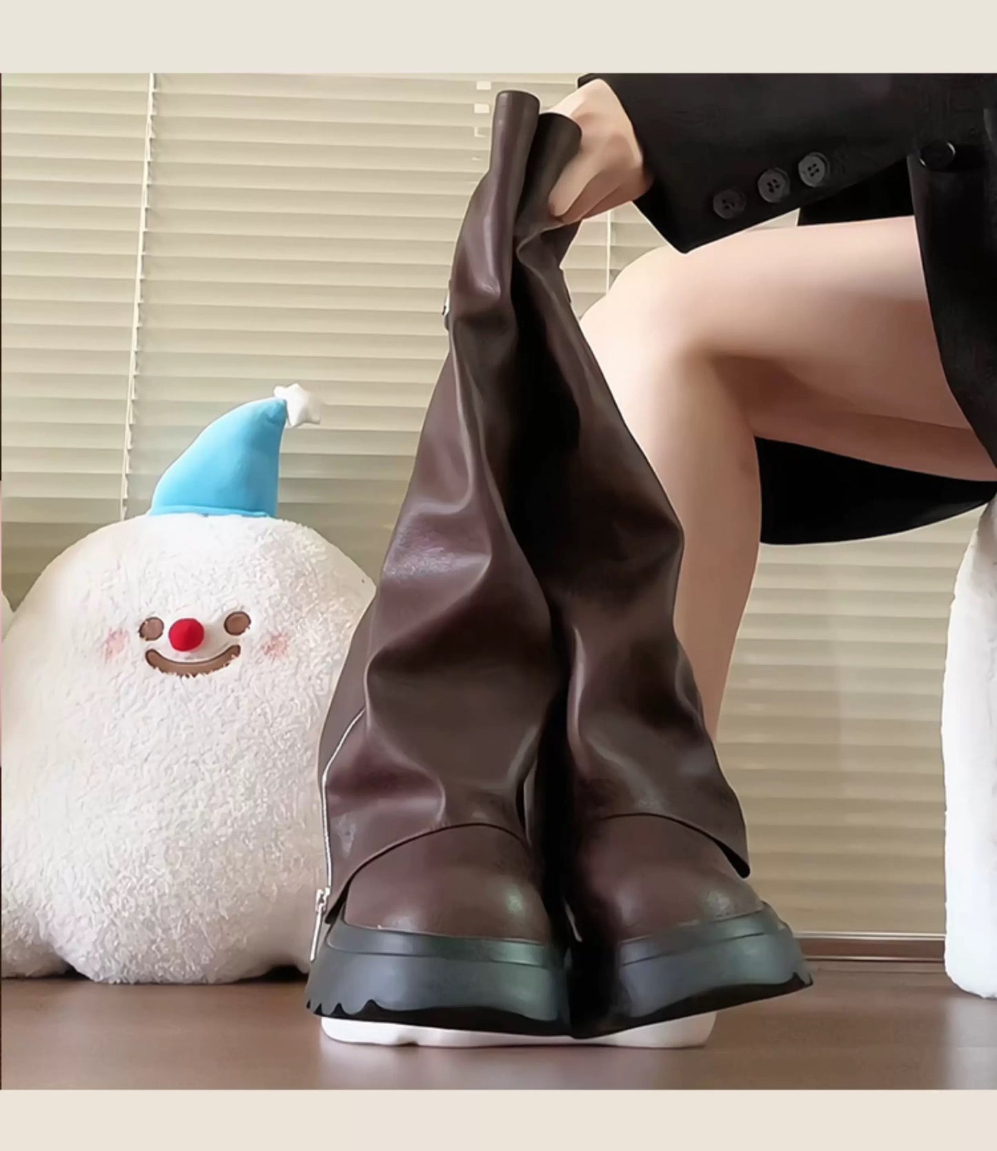 Women’s High-Knee Fashion Rider Boots S0001