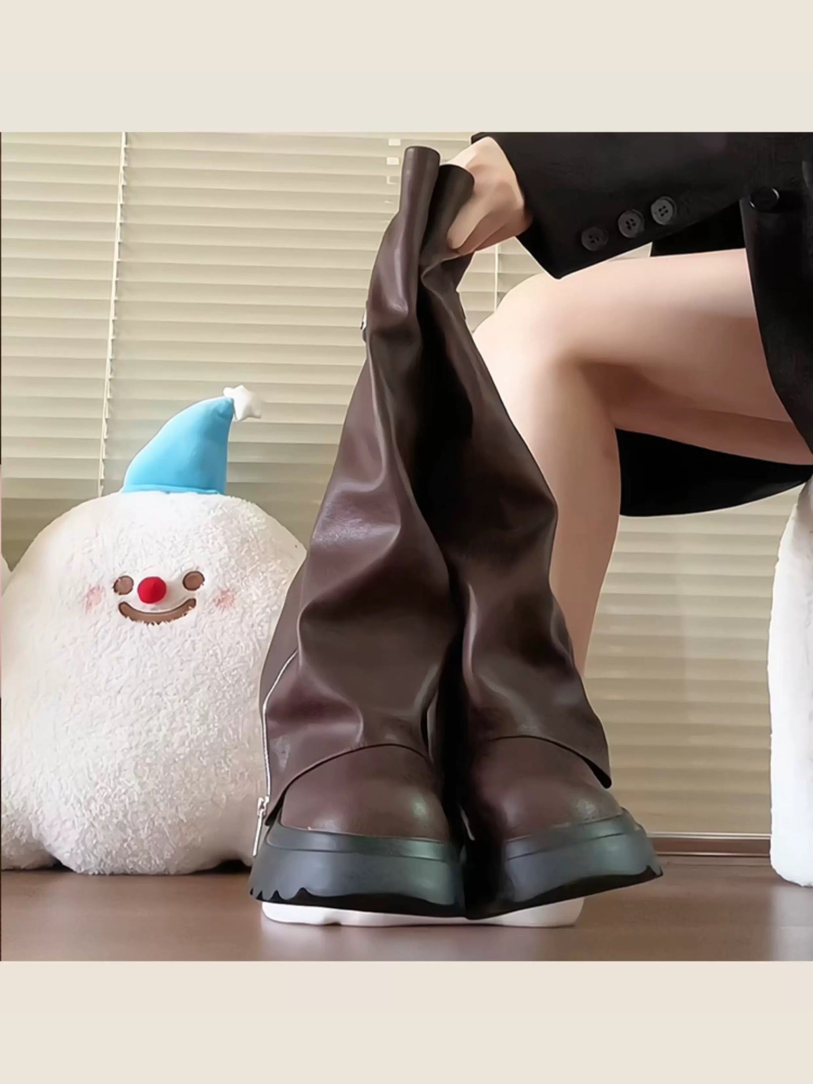 Women’s High-Knee Fashion Rider Boots S0001