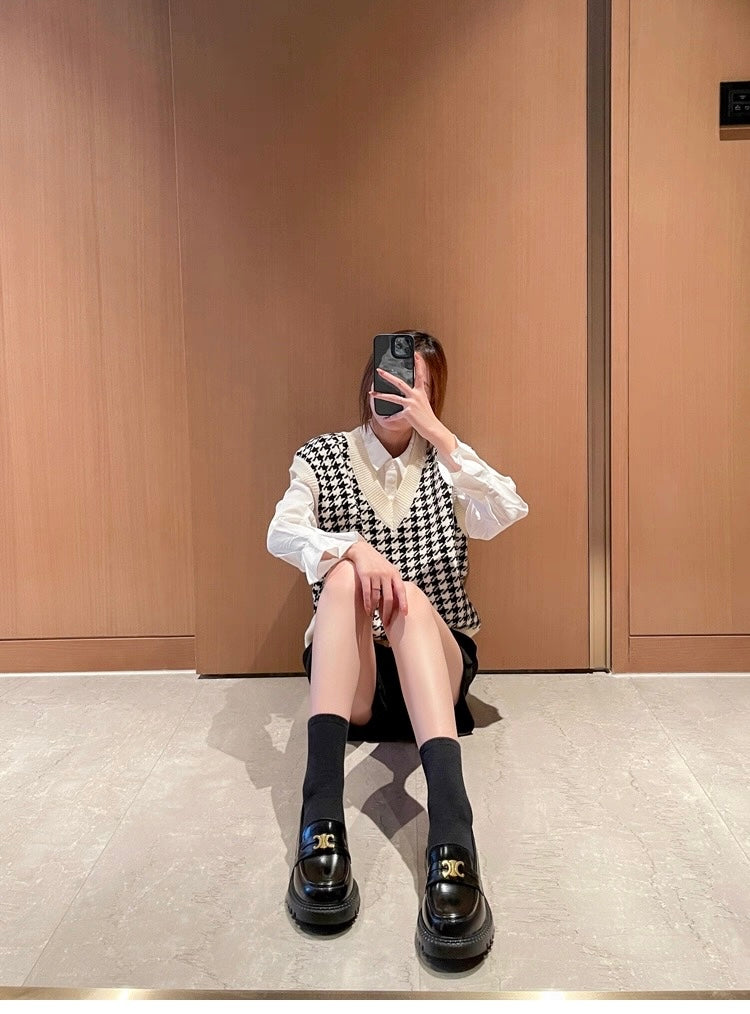 Arc de Triomphe Buckle Leather Shoes S0005