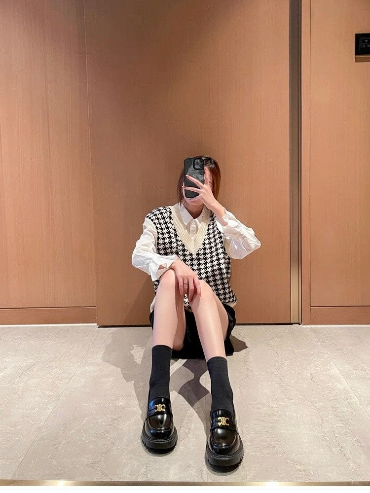 Arc de Triomphe Buckle Leather Shoes S0005