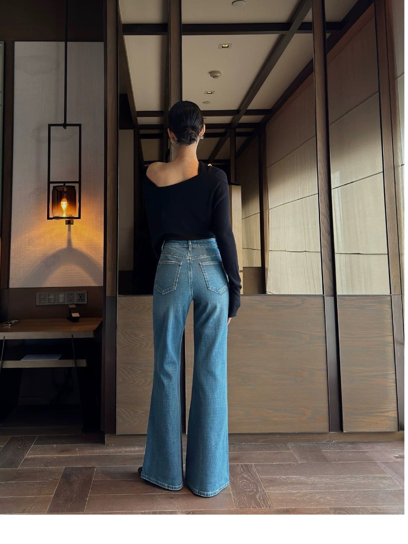 Mini Flare Denim Pants C0049