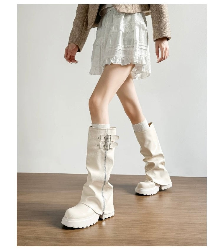 Women’s High-Knee Fashion Rider Boots S0001