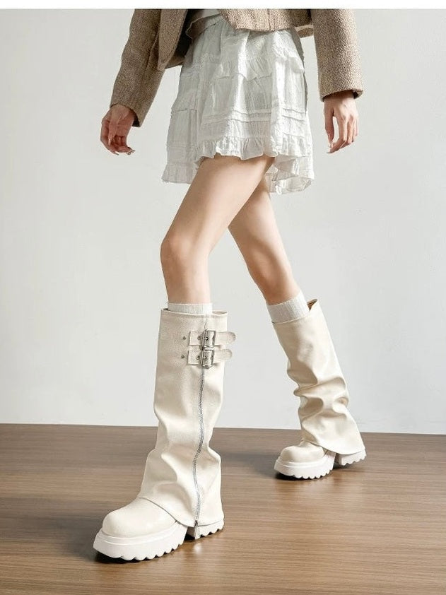 Women’s High-Knee Fashion Rider Boots S0001