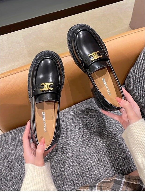 Arc de Triomphe Buckle Leather Shoes S0005