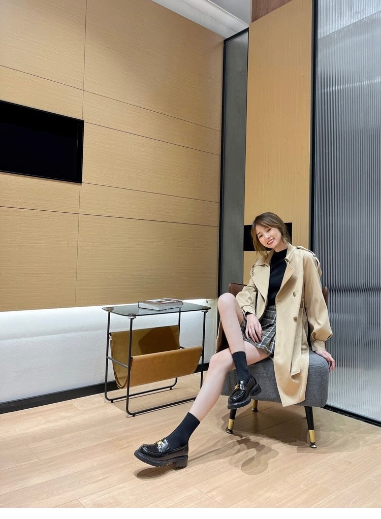 Arc de Triomphe Buckle Leather Shoes S0005