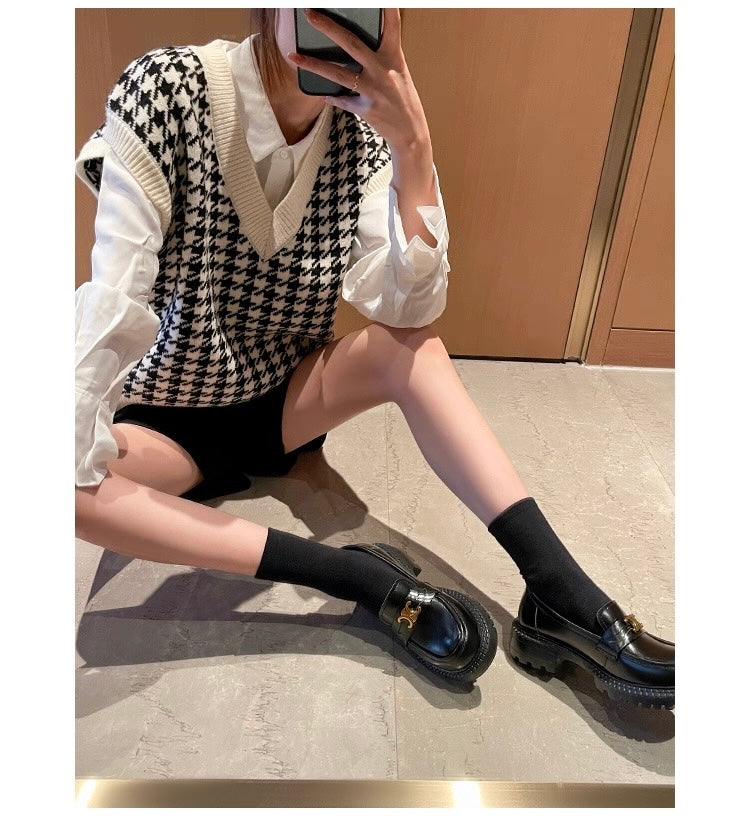 Arc de Triomphe Buckle Leather Shoes S0005