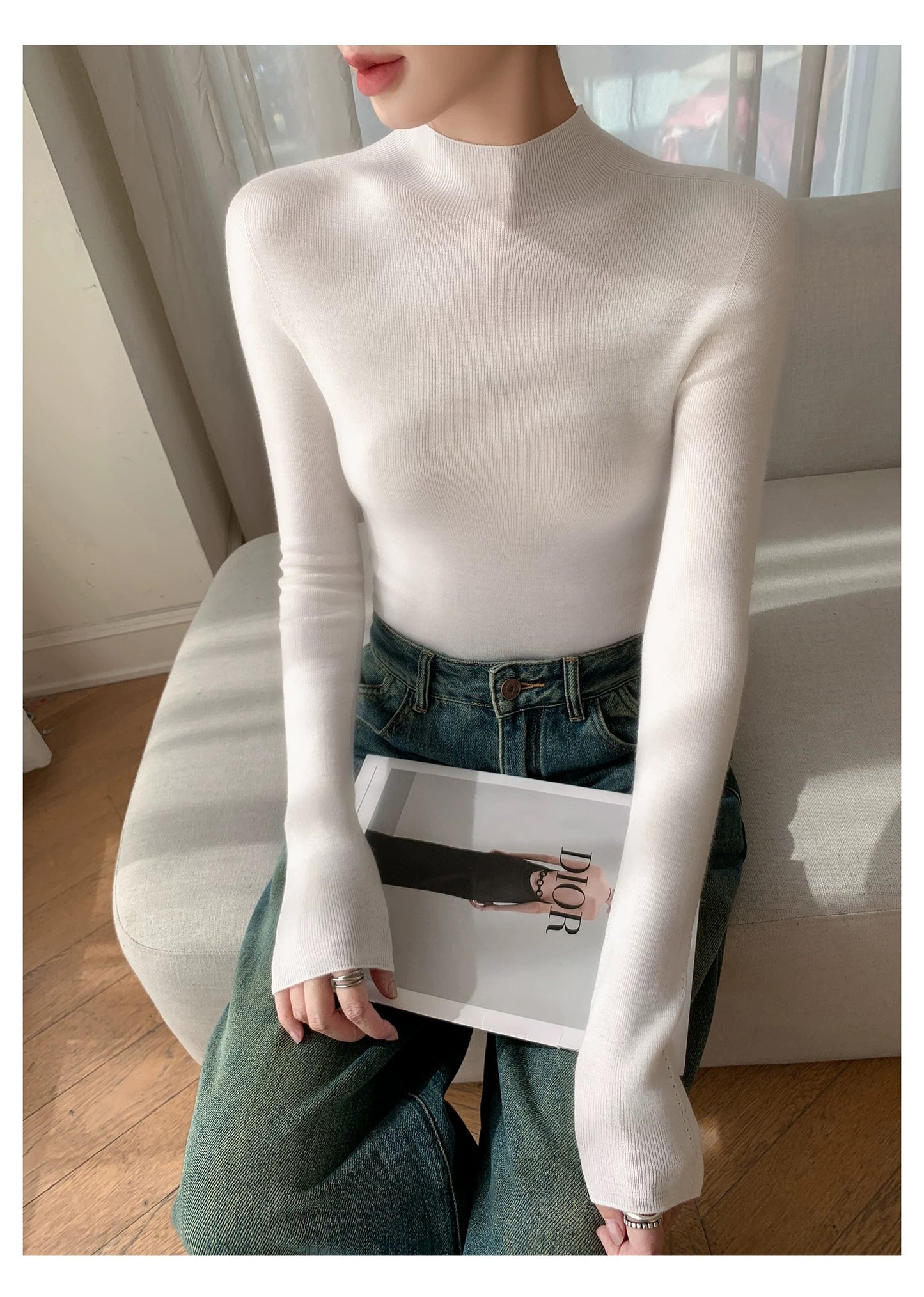 Women’s Mock Neck Slim Fit Undershirt C0002