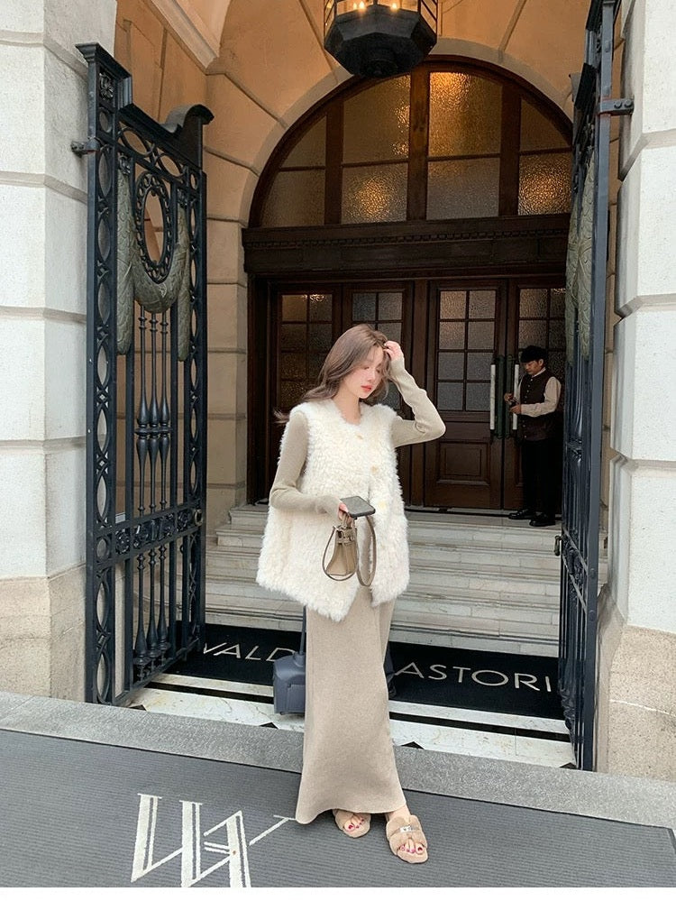 Women’s Sherpa Fleece Thermal Vest C0004