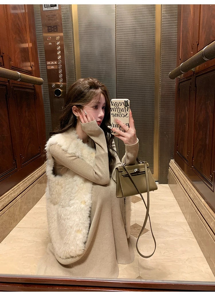 Women’s Sherpa Fleece Thermal Vest C0004