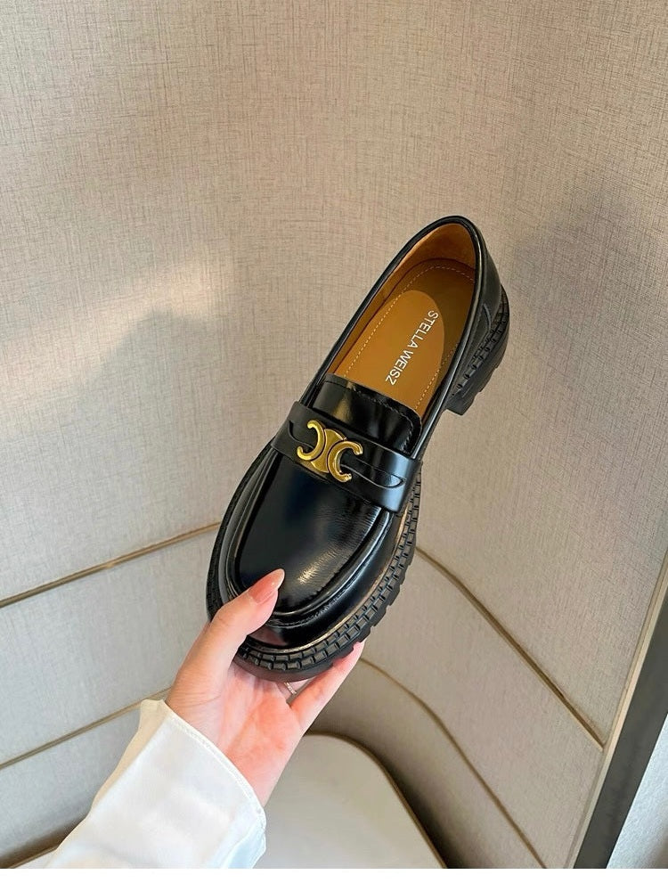 Arc de Triomphe Buckle Leather Shoes S0005