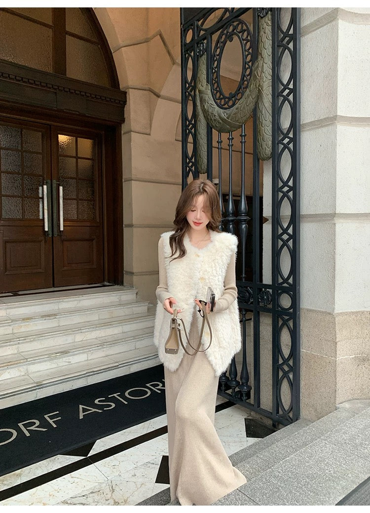 Women’s Sherpa Fleece Thermal Vest C0004