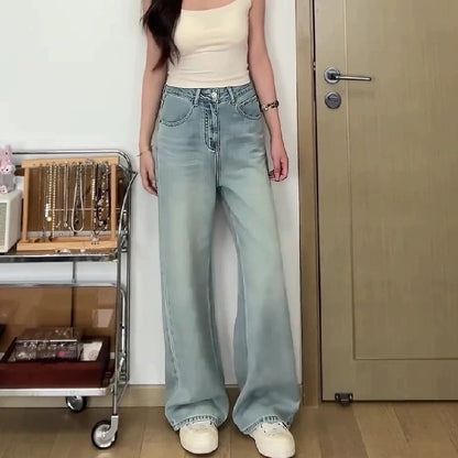 Women’s High-Waisted Slimming Wide-Leg Jeans C0006