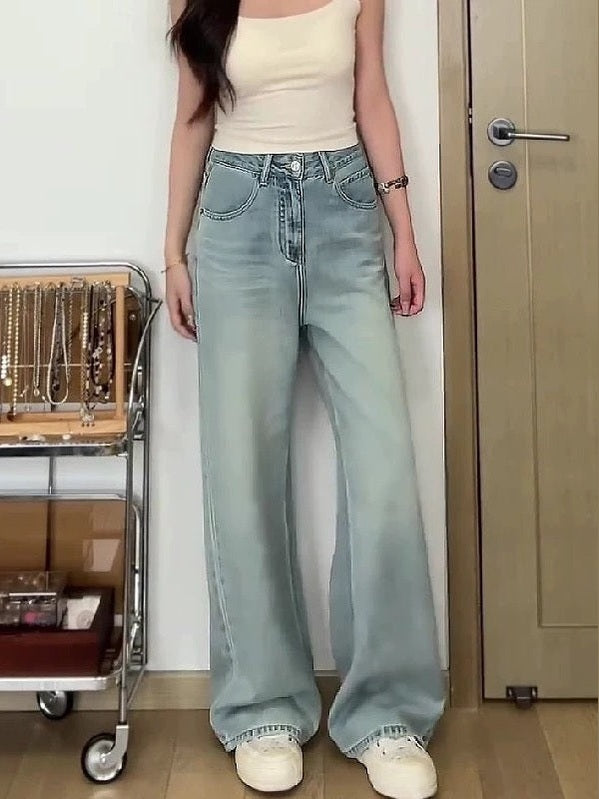 Women’s High-Waisted Slimming Wide-Leg Jeans C0006