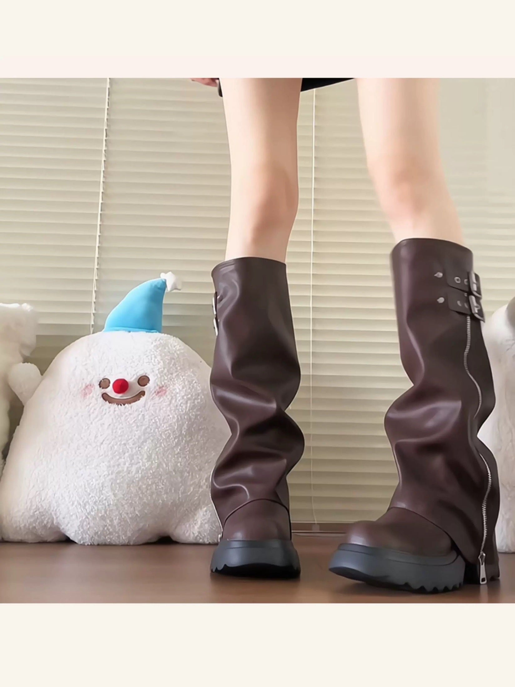 Women’s High-Knee Fashion Rider Boots S0001