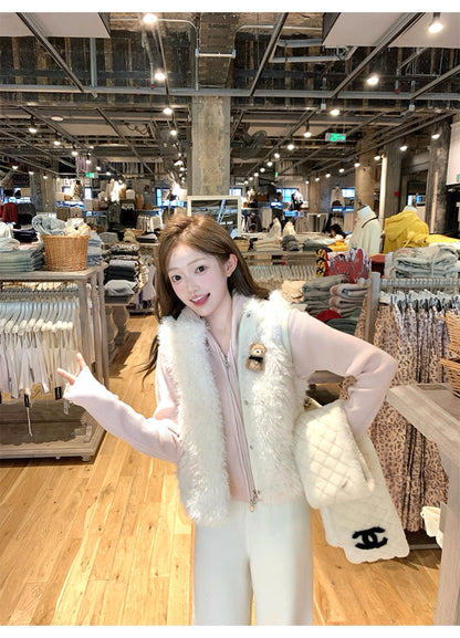 Women’s Hooded Sleeveless Vest Outerwear C0010