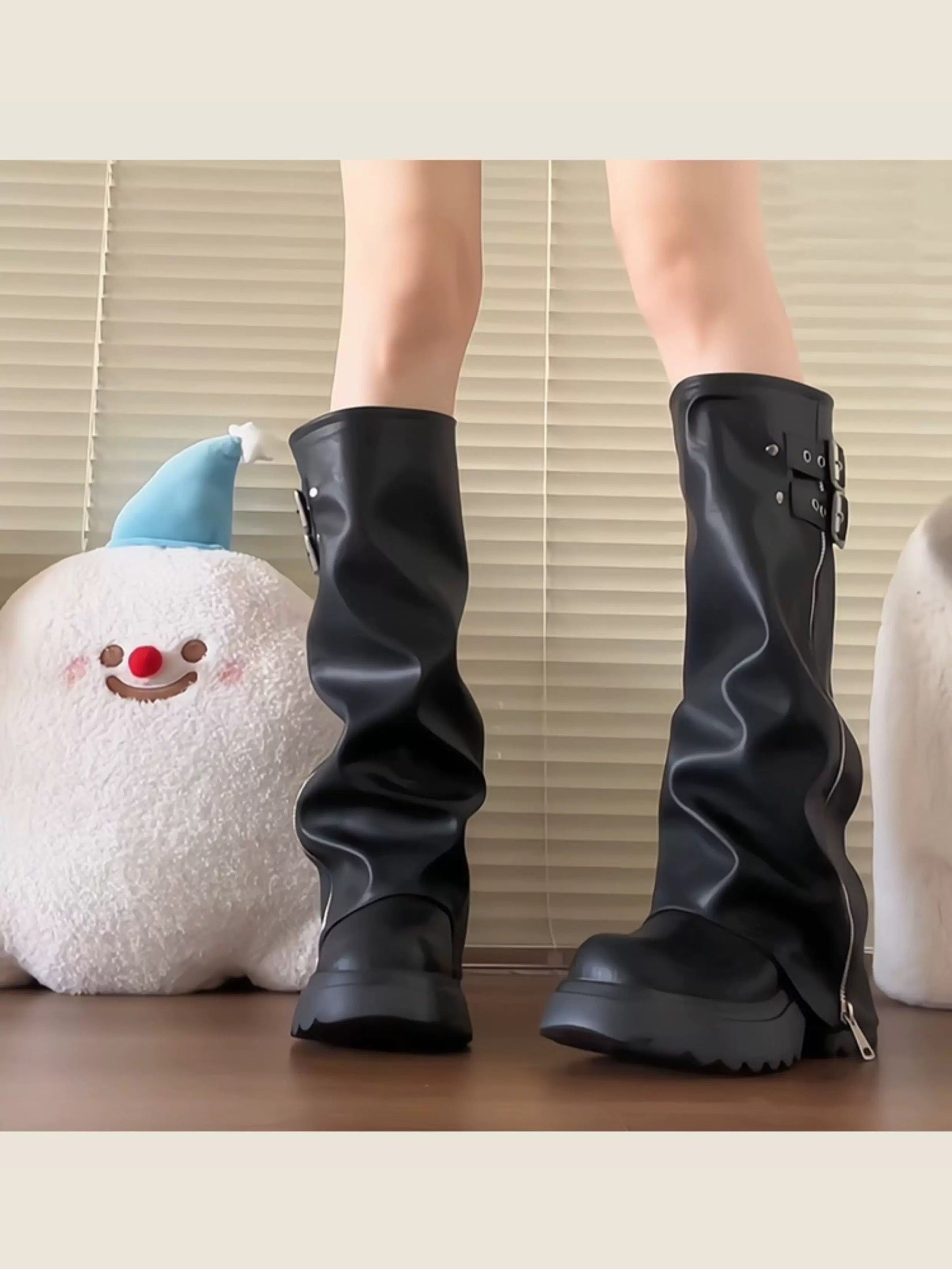 Women’s High-Knee Fashion Rider Boots S0001