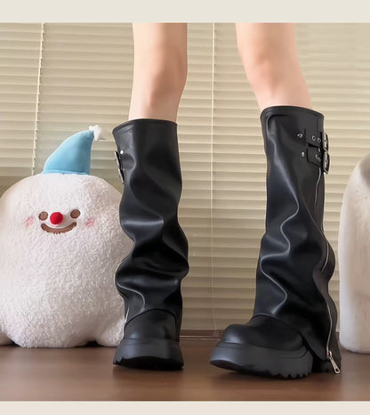 Women’s High-Knee Fashion Rider Boots S0001