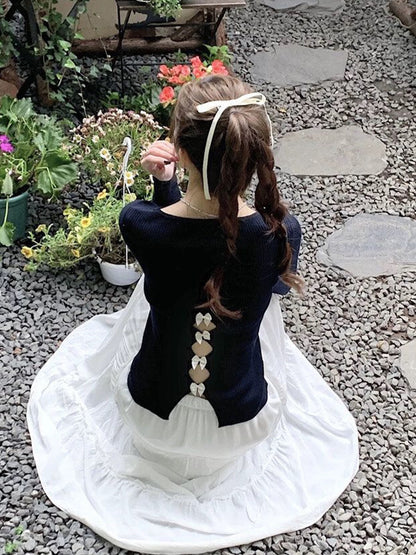 Women’s White Layered Ruffle Skirt C0013