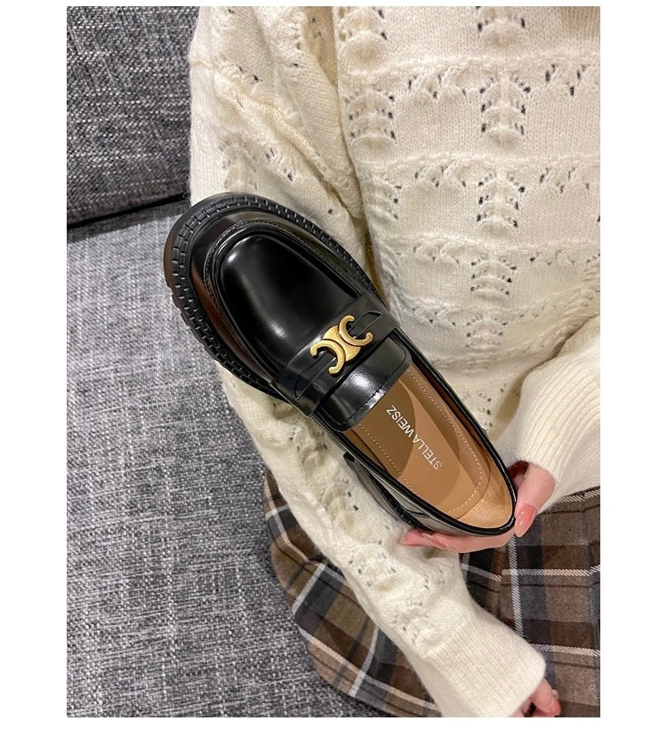 Arc de Triomphe Buckle Leather Shoes S0005