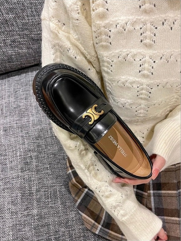 Arc de Triomphe Buckle Leather Shoes S0005