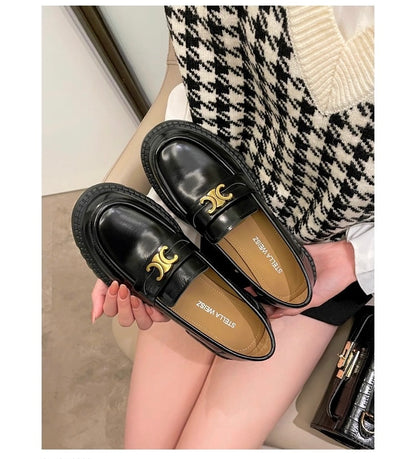 Arc de Triomphe Buckle Leather Shoes S0005