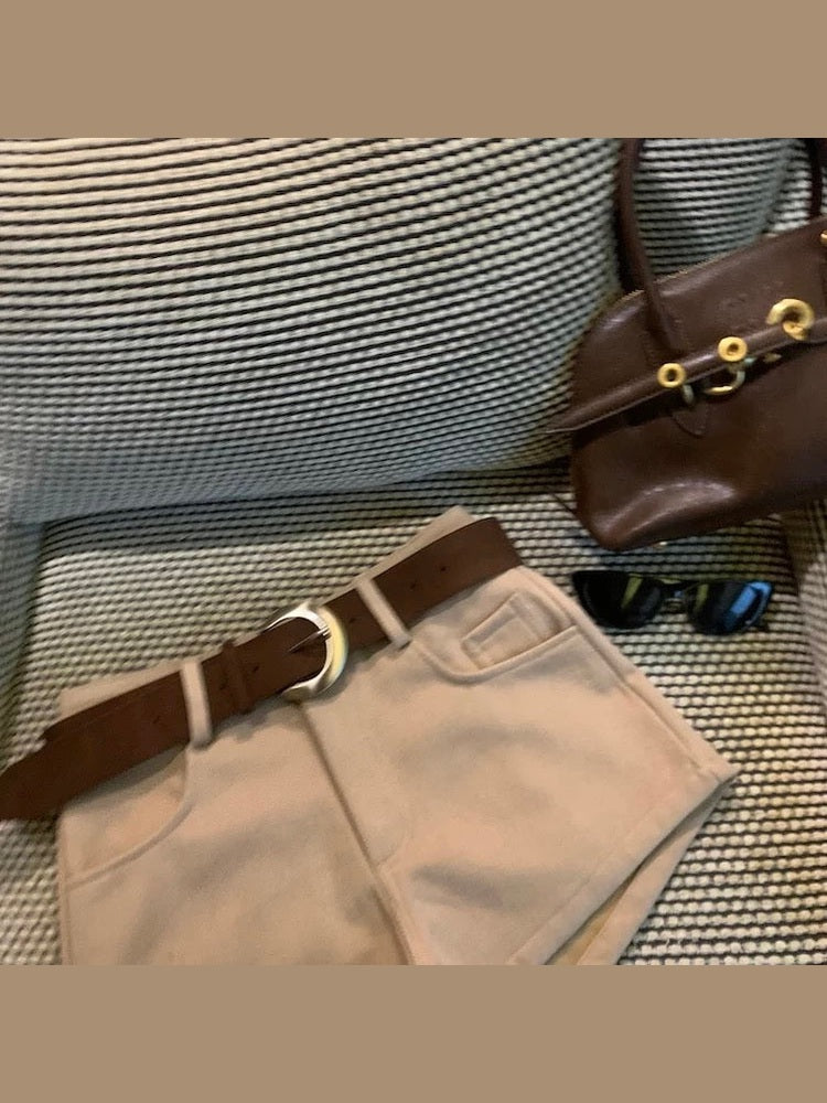 High-Waisted Slimming Casual Shorts C0016