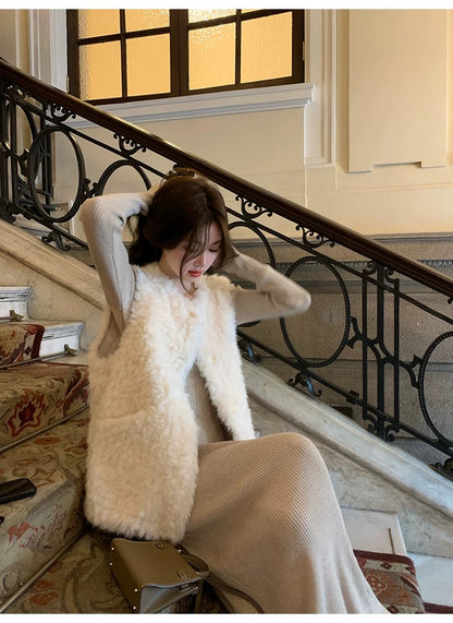 Women’s Sherpa Fleece Thermal Vest C0004