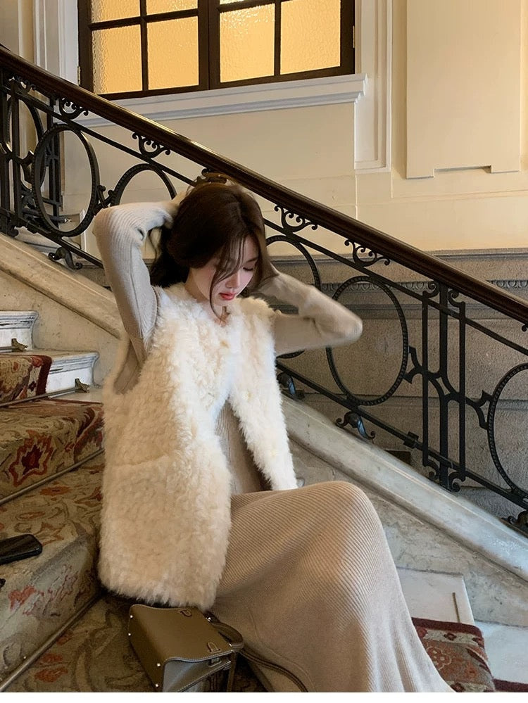 Women’s Sherpa Fleece Thermal Vest C0004