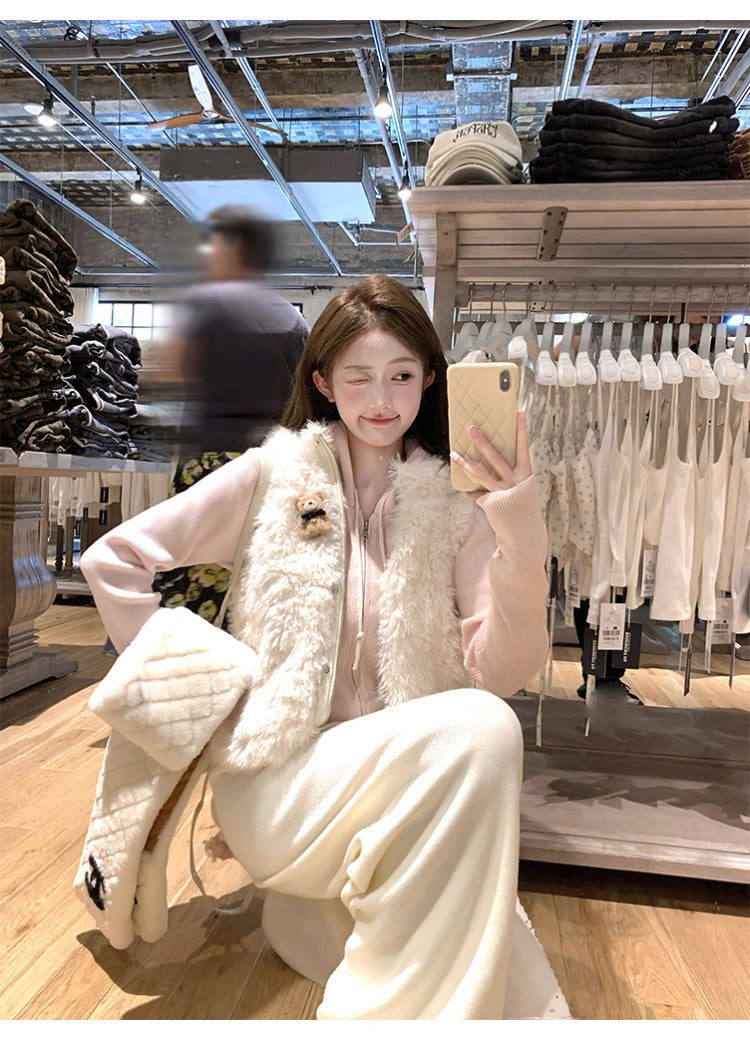 Women’s Hooded Sleeveless Vest Outerwear C0010