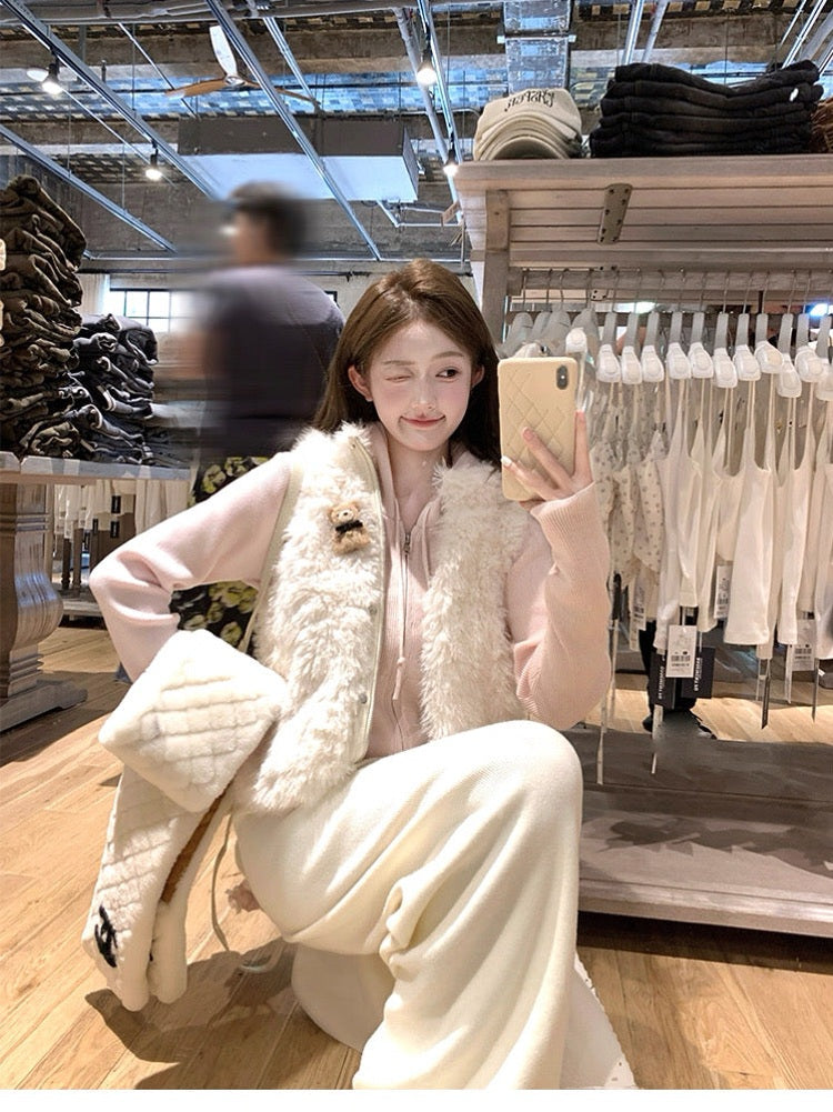 Women’s Hooded Sleeveless Vest Outerwear C0010