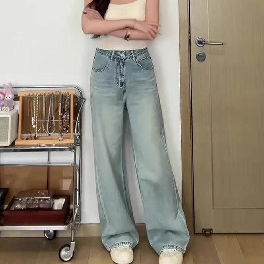 Women’s High-Waisted Slimming Wide-Leg Jeans C0006