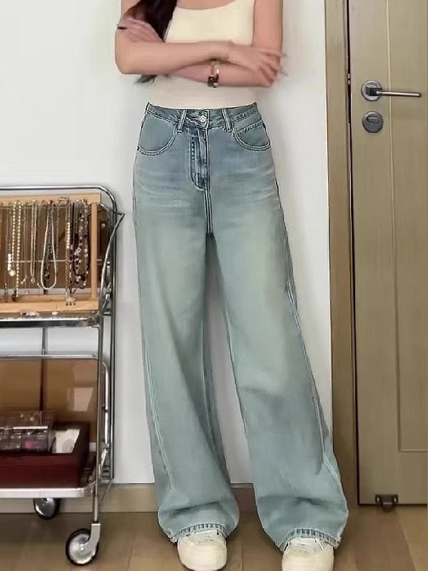 Women’s High-Waisted Slimming Wide-Leg Jeans C0006