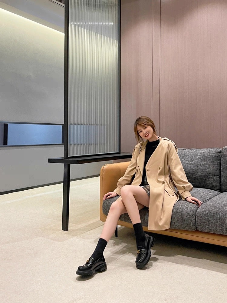 Arc de Triomphe Buckle Leather Shoes S0005