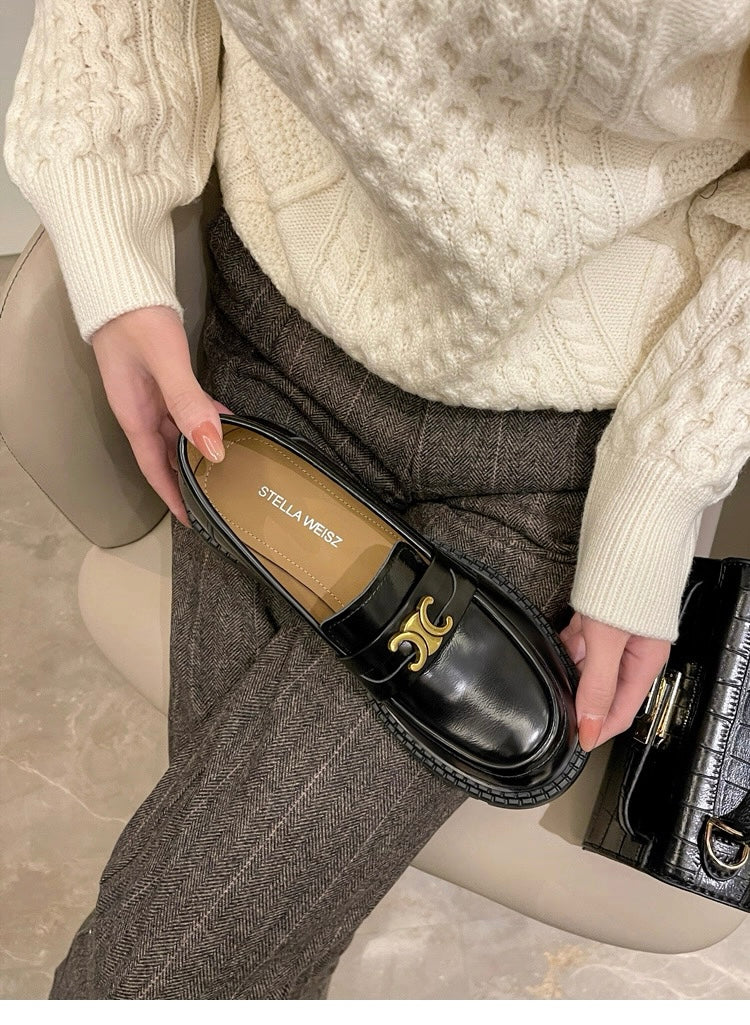 Arc de Triomphe Buckle Leather Shoes S0005