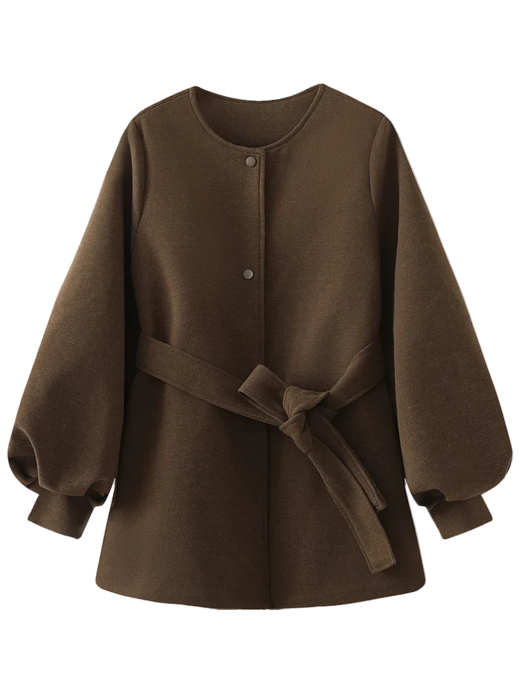 Vintage waist woolen jacket f0414