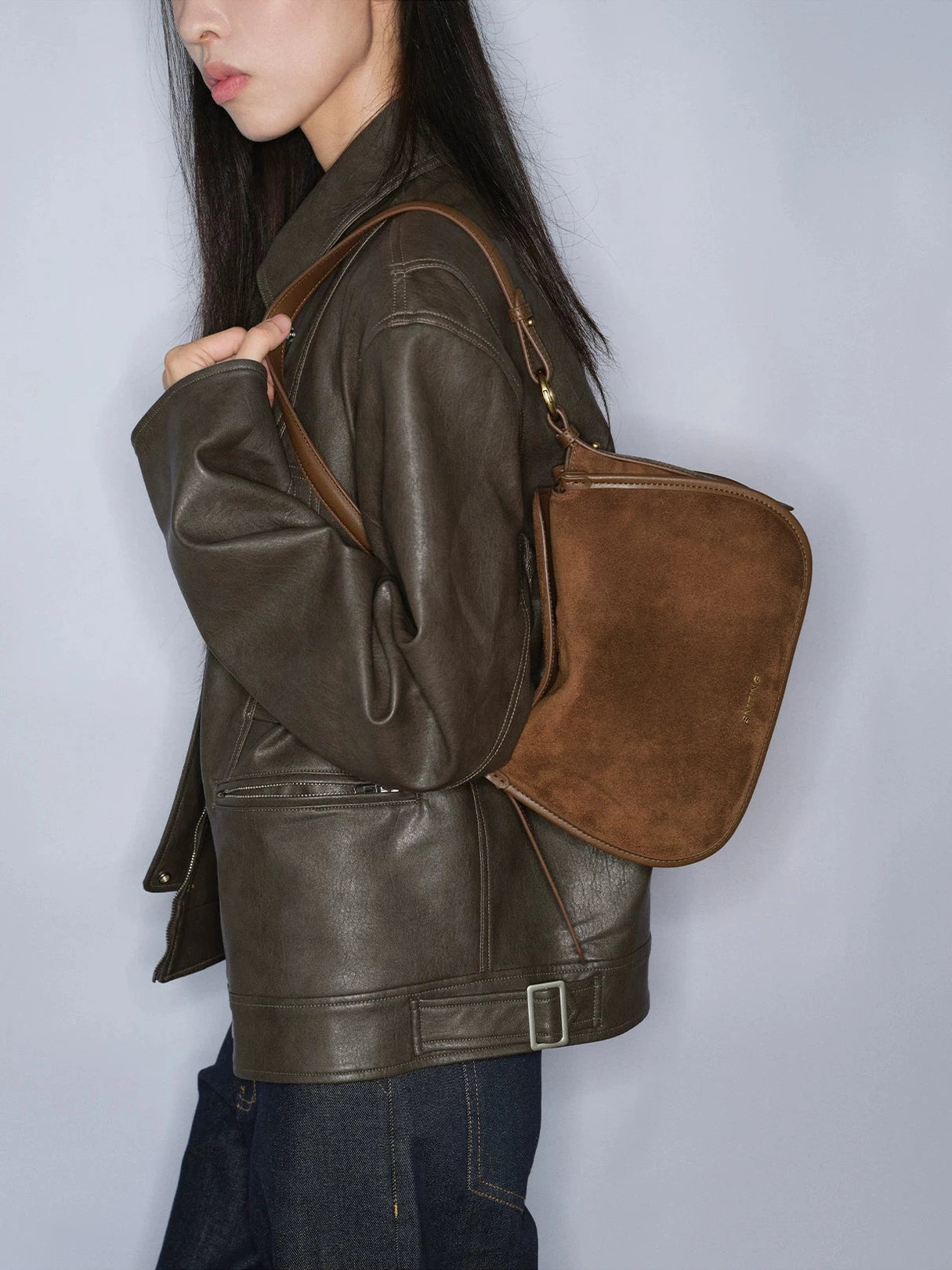 Crossbody French portable shoulder bag b0313