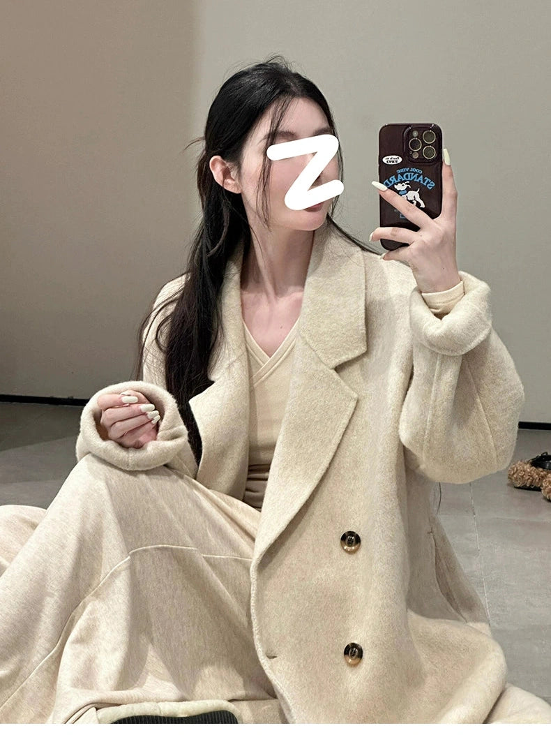 Double-sided wool coat C0222